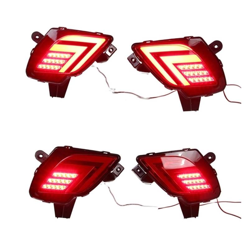 StumpT 1 Paar LED Reflektor Auto Rücklicht Stoßstange Hinten Nebelscheinwerfer Bremslicht Kompatibel Für Mazda CX-5 CX5 2013-2016 (Farbe: 3 Funktionen) von StumpT