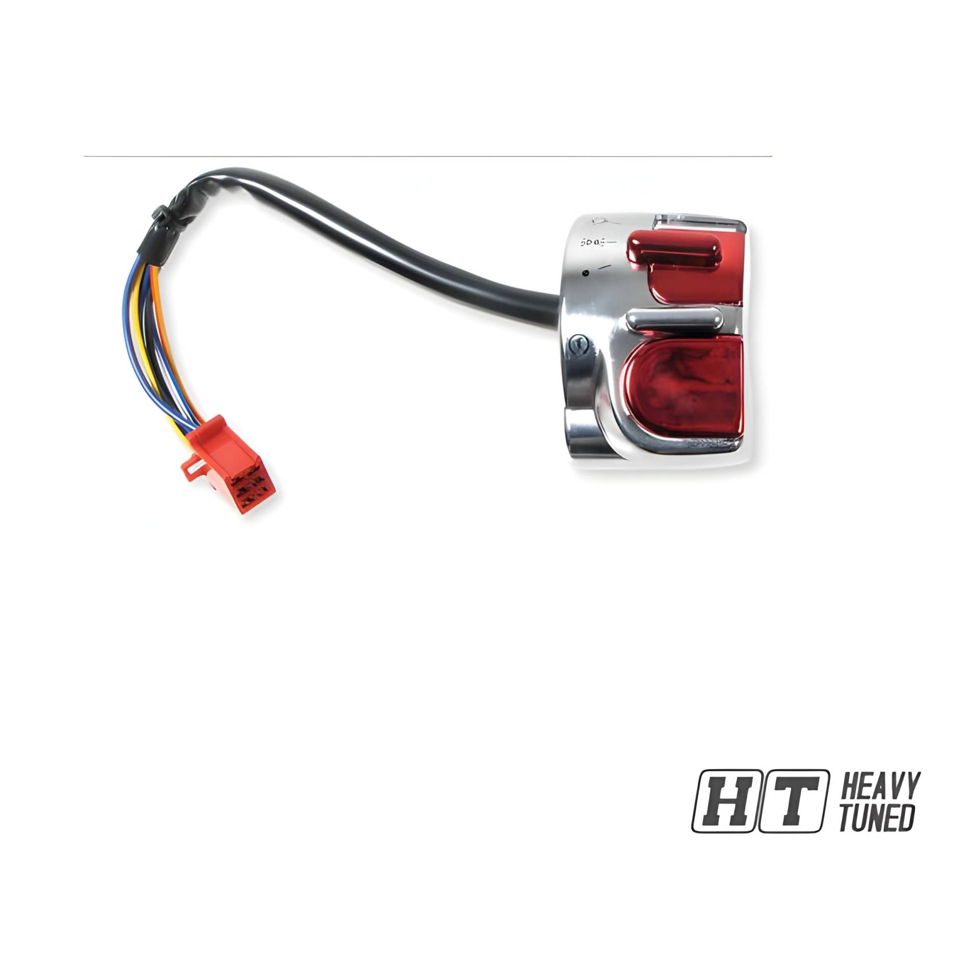 Handlebar Switch Unit, Aerox/Nitro – Chrome/Red Look – Front RH von StylePro