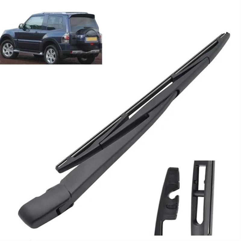 Auto Heckscheibenwischer für Mitsubishi Pajero Shogun Montero V80 2007–2021，Heckwischerarm Scheibenwischer Hinten Wischerarm Heckwischerblatt Wischer Set Ersatz von Styleshaus
