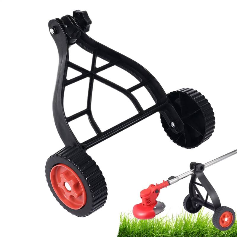 Stützräders Für Den Rasentrimmer, Rad Für Rasentrimmer, räders Für Motorsense, räders Für Trimmer, Verstellbarer Grasschneiderhalter, Rasenmäher Rad Zubehör, Freischneider Rasenrad von Sucritude