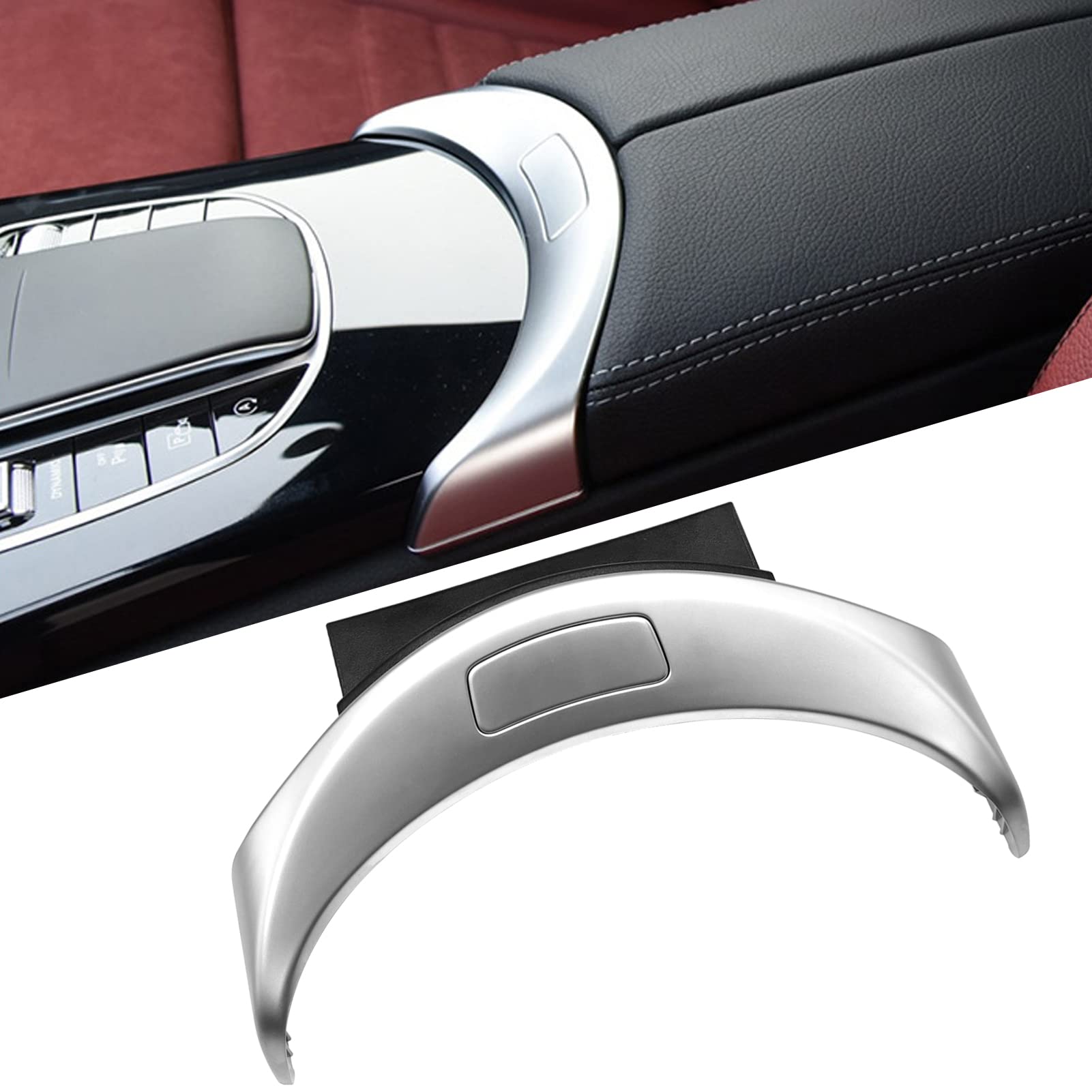 Sucxyor Kompatibel mit m_ercedes b* enz Mittelarmlehne-Box Tastenabdeckung C-Klasse W205 2015-2021, GLC Klasse W253 2016-2022 Mittelkonsole Armlehnen Schalter Taste (21 cm) von Sucxyor