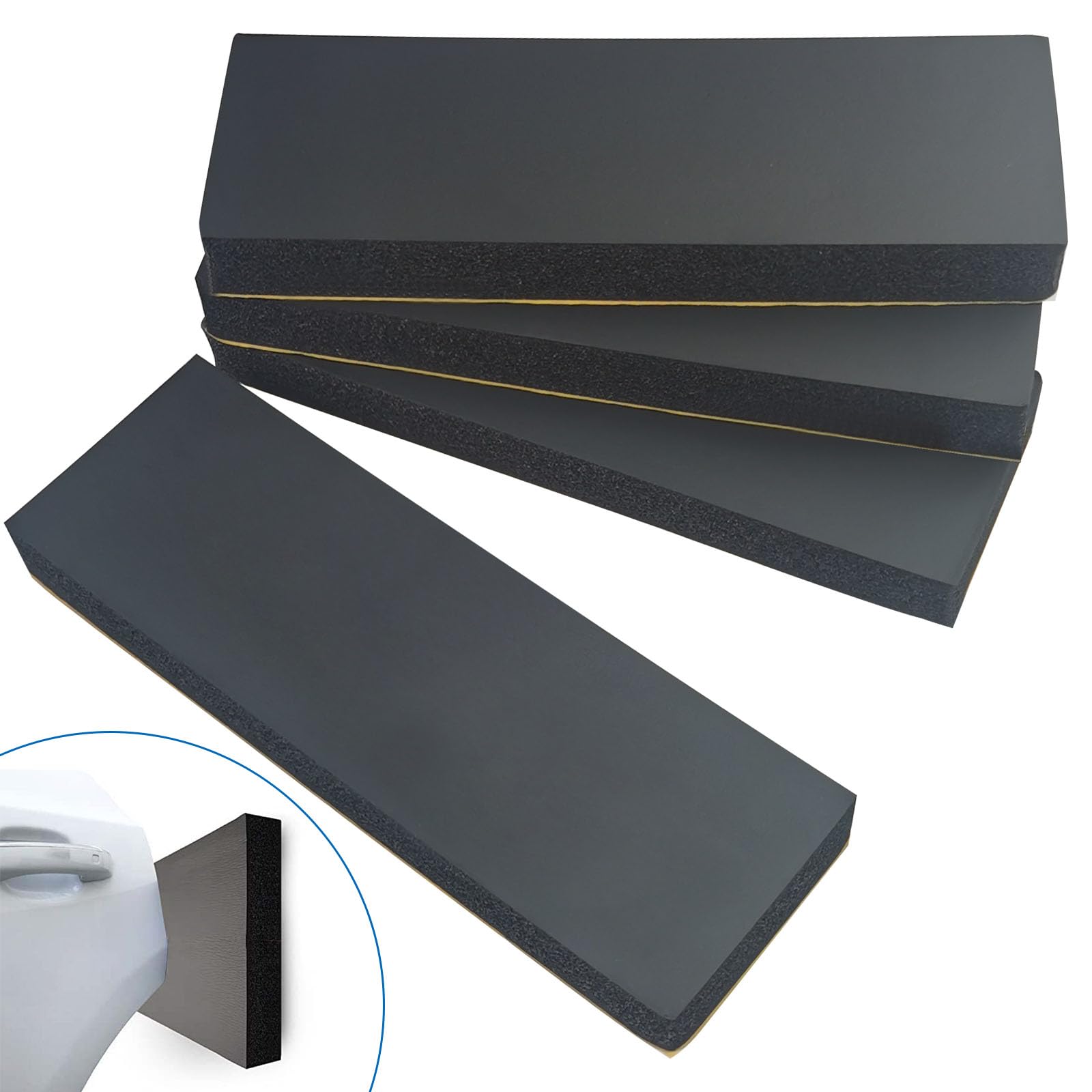 Sudnsadaks Garagen Wandschutz 4 Stück, 30 x 10 x 3 cm Kantenschutz Wand, Kantenschutz Schaumstoff Extra Dicker Auto Schutz Garage Türkantenschutz für Autotüren, Garagen und Carport (Schwarz) von Sudnsadaks
