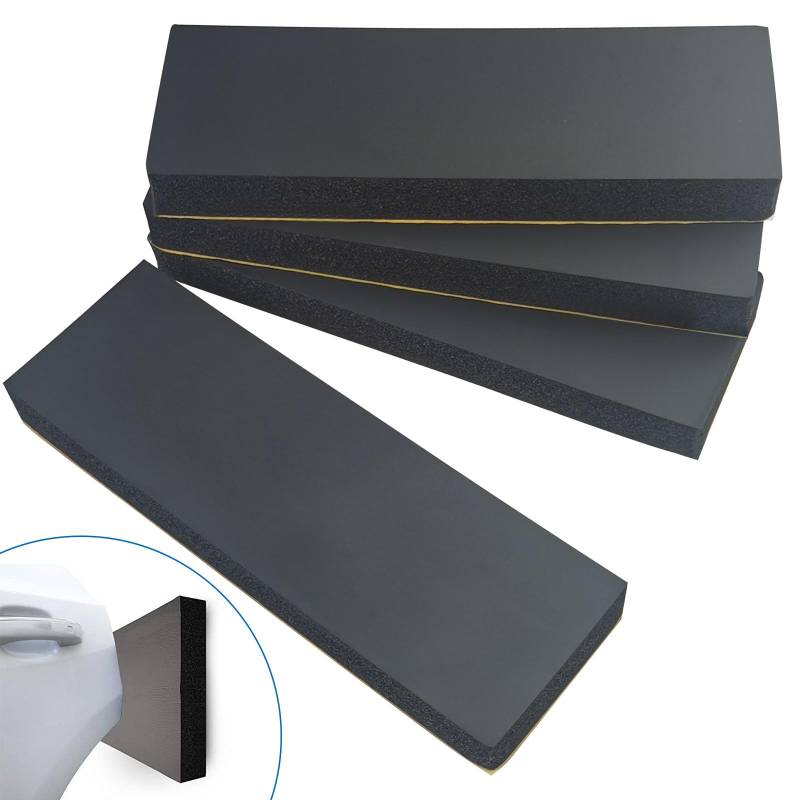 Sudnsadaks Garagen Wandschutz 4 Stück, 30 x 10 x 3 cm Kantenschutz Wand, Kantenschutz Schaumstoff Extra Dicker Auto Schutz Garage Türkantenschutz für Autotüren, Garagen und Carport (Schwarz) von Sudnsadaks