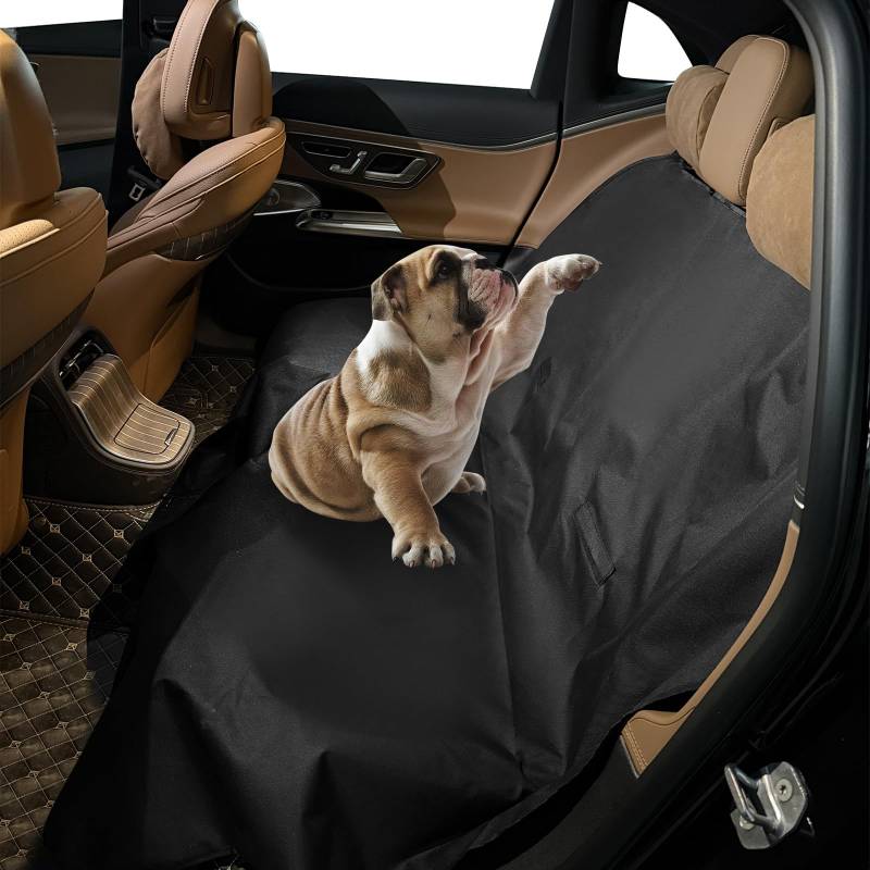 Sudnsadaks Hundeautodecken Rücksitz, Hundematte Auto Rückbank, Universal Kofferraum Schutzmatte für Hunde, Wasserdicht Kratzfest, Schwarz von Sudnsadaks