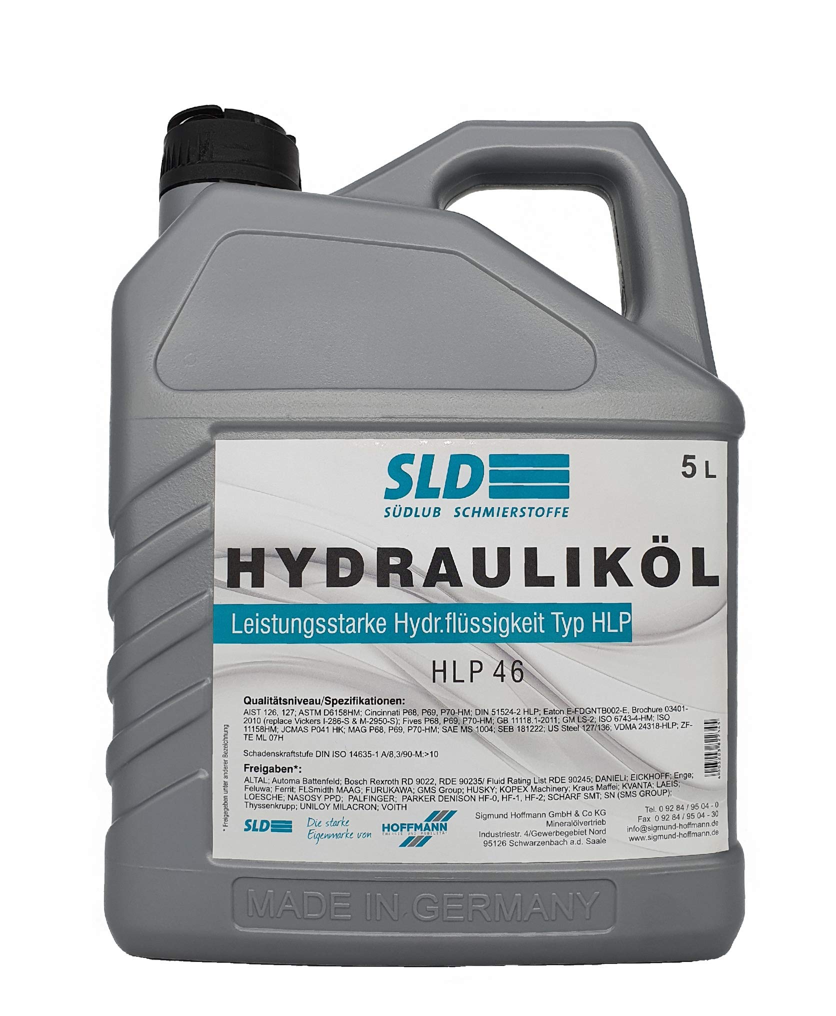 Südlub Hydrauliköl HLP 46, 5 Liter von SLD Südlub Schmierstoffe