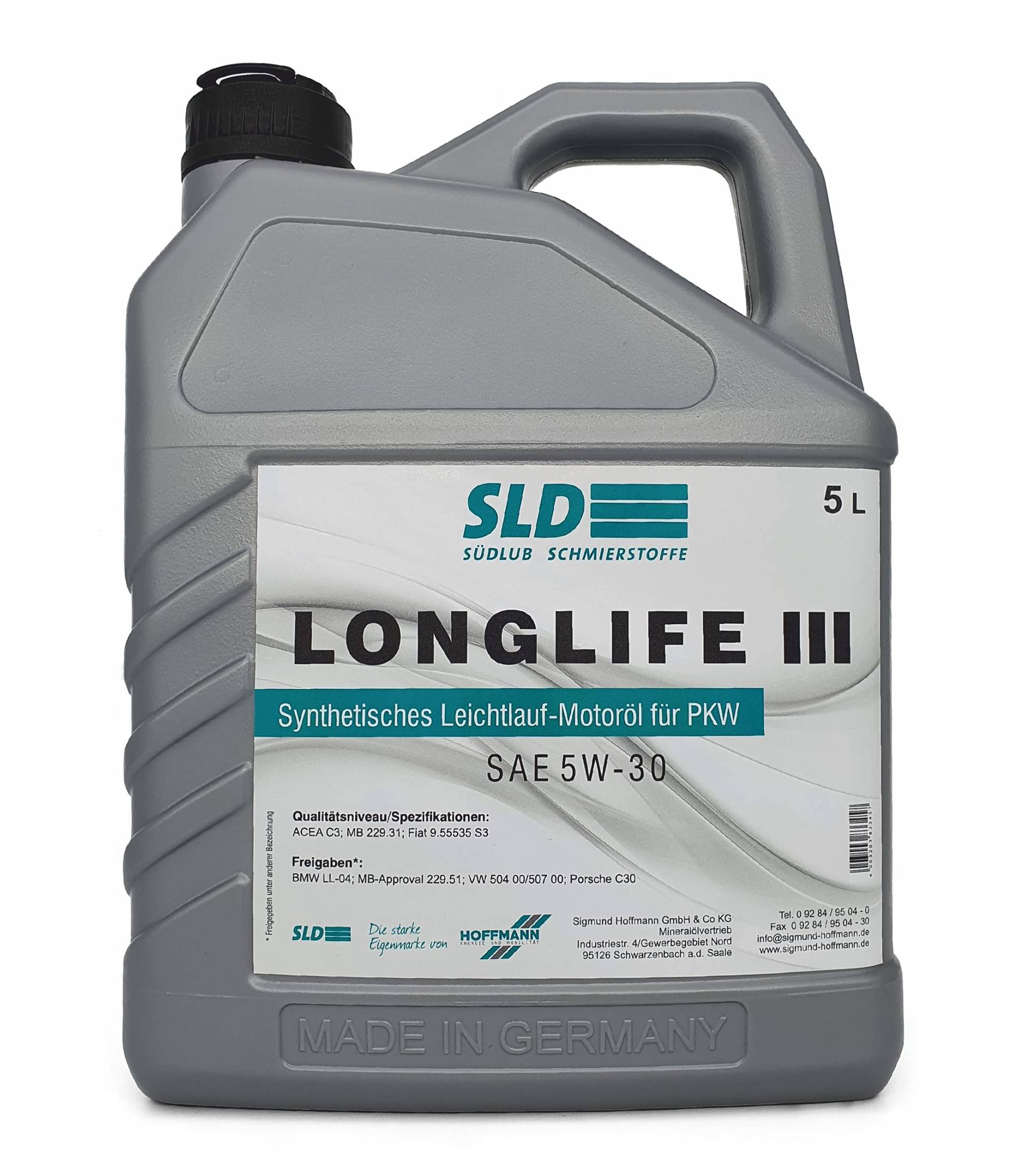 Südlub Longlife III SAE 5W-30, 5 Liter von Südlub