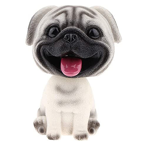 Sujurio Harz Netter Wackel Kopf Hund Wippender Kopf Welpen Figur Spielzeug Hause Hause/Auto Armaturenbrett für Auto Fahrzeug Dekoration - Mops Sujurio Harz Netter Wackel Kopf Hund Wippender Kopf Welpen Figur Spielzeug Hause Hause/Auto Armaturenbrett für Auto Fahrzeug Dekoration - Mops von Sujurio