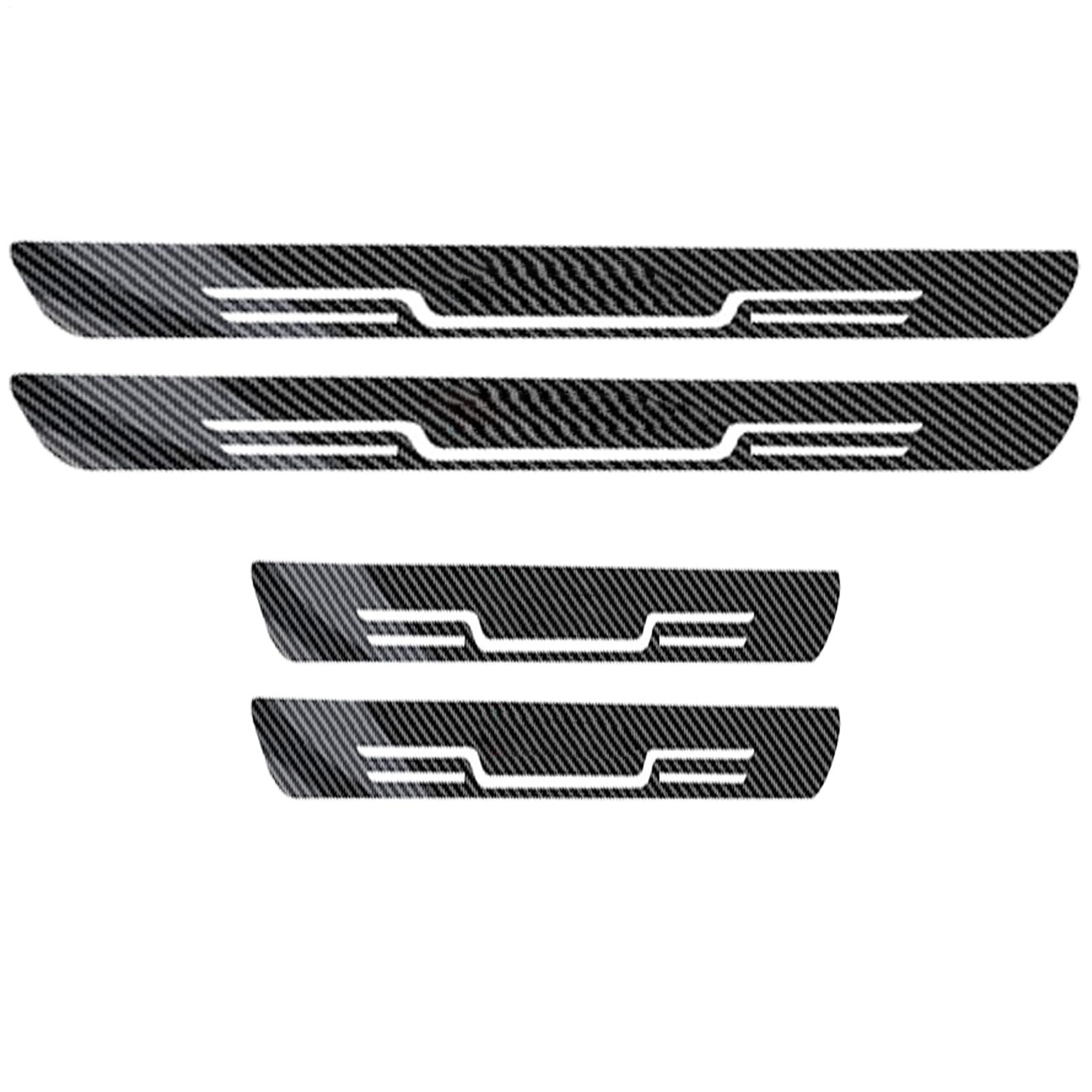 Schwellenschutz - Schutzleiste Für Türschwelle - 4X Carbon Fiber Kratzschutzfolie Für Auto LKW Stufenschutz Und Fahrzeugdekoration Schwellenschutz - Schutzleiste Für Türschwelle - 4X Carbon Fiber Kratzschutzfolie Für Auto LKW Stufenschutz Und Fahrzeugdekoration von Sulxyi