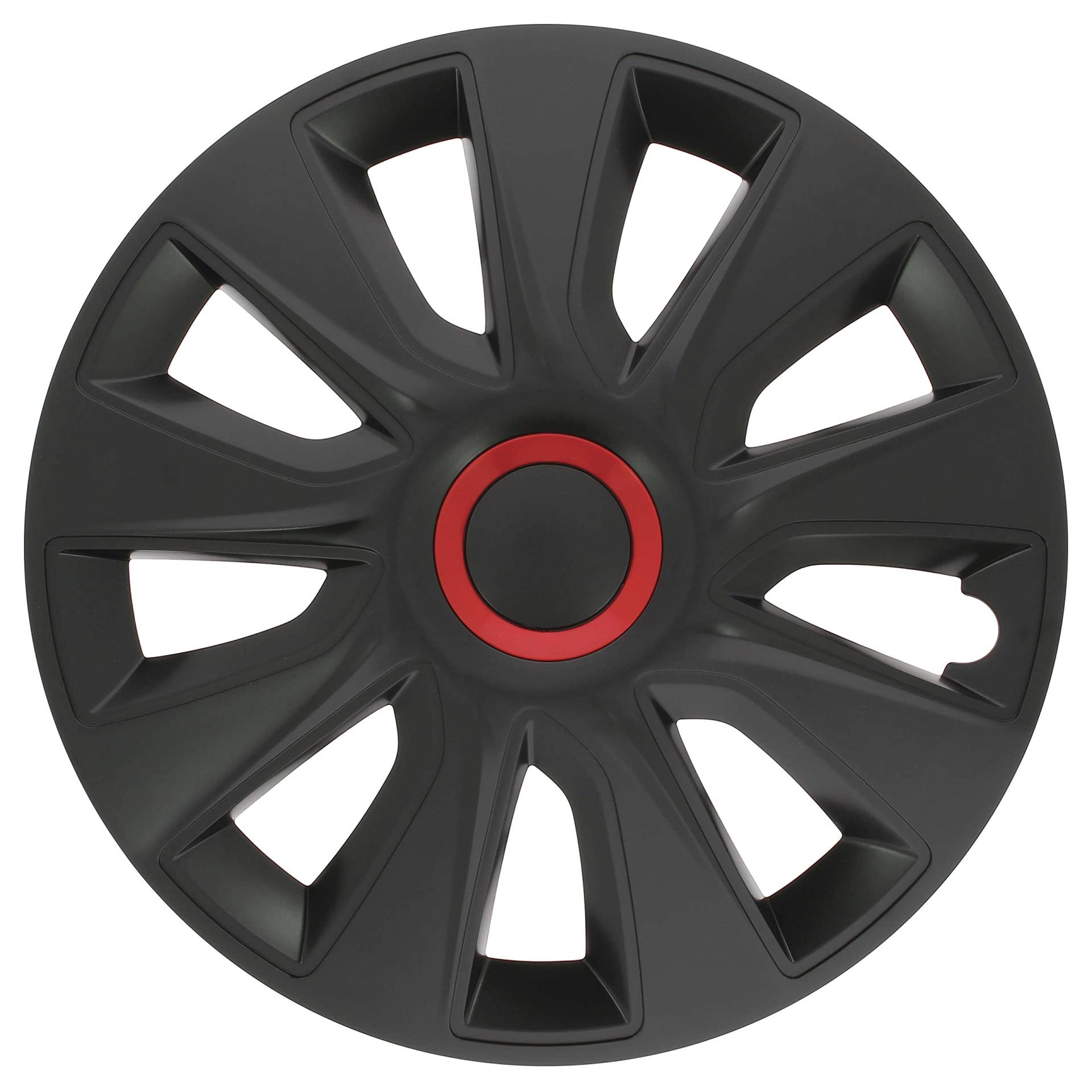 CAR+ Nabendeckel Set VNJR213 Rot Schwarz von CAR+