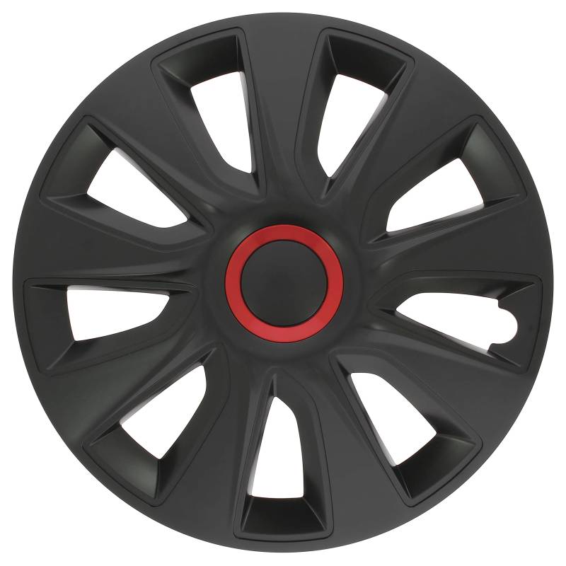 CAR+ Nabendeckel Set VNJR213 Rot Schwarz von CAR+
