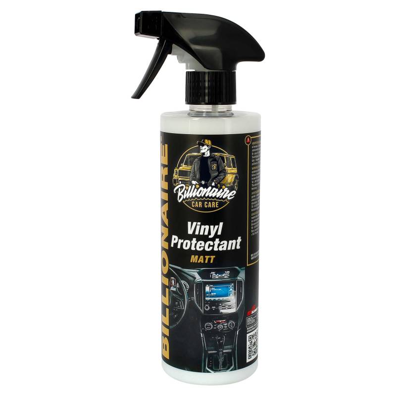 S SUMEX Billionaire Vinyl Protectant Matt Armaturenbrettreiniger mit Matteffekt, effektiv auf Kunststoffoberflächen aus Gummi und Vinyl, Nicht fettend und UV-Schutz, Kokosduft, 500 ml von S SUMEX