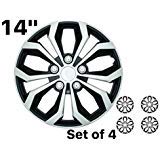 Sumex Spa Performance Wheel, Hub Cap Zwei Ton Schwarz/Silber Finish, (4 Stück)..., 14 von Sumex