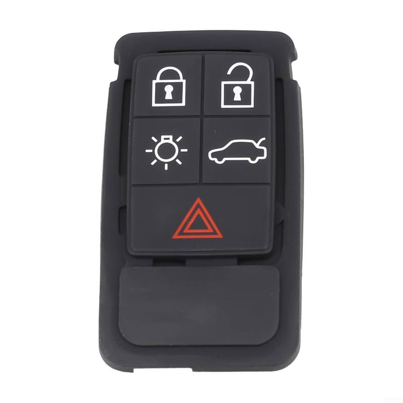 Sumsoctober 5-Tasten-Autoschlüssel-Abdeckung, Gummi-Tasten, Pads, Fernbedienung, Autoschlüssel, Ersatzschlüssel, kompatibel mit XC60, XC70, V70, S60, S80 von Sumsoctober