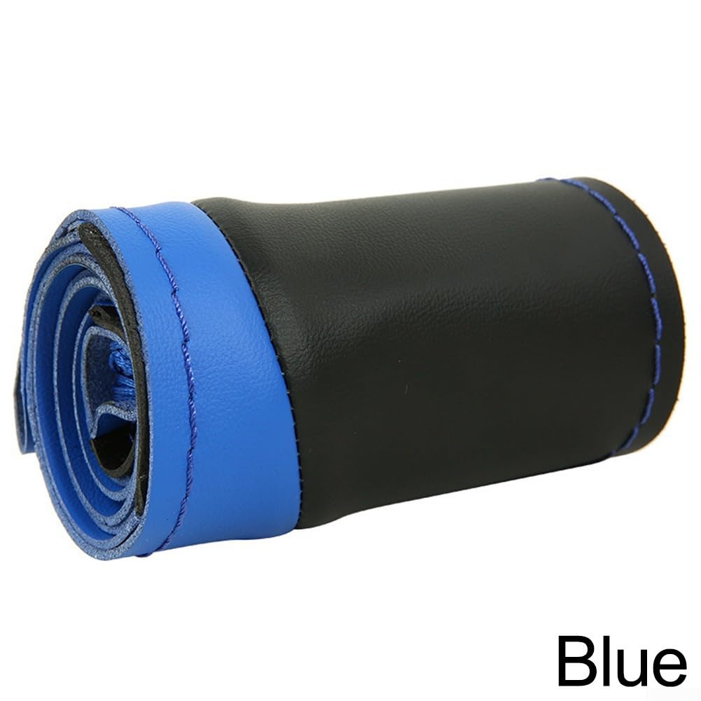 Verwandeln Sie Ihr altes Lenkrad mit einem DIY-Mikrofaser-Lederbezug, entworfen für 38,1 cm, stilvoll und funktional (blau) von Sumsoctober