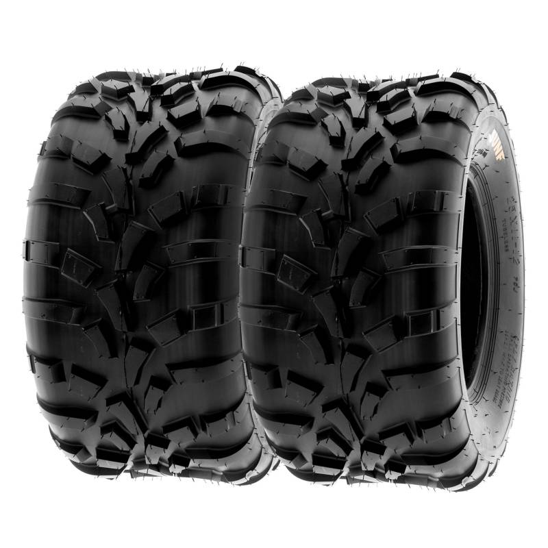 SunF A010 25x10-12 25x10x12 ATV UTV Reifen Geländereifen 6PR TL 70J E4 direktionale und knorrige Laufflächen, Satz von 2 Stück von SunF