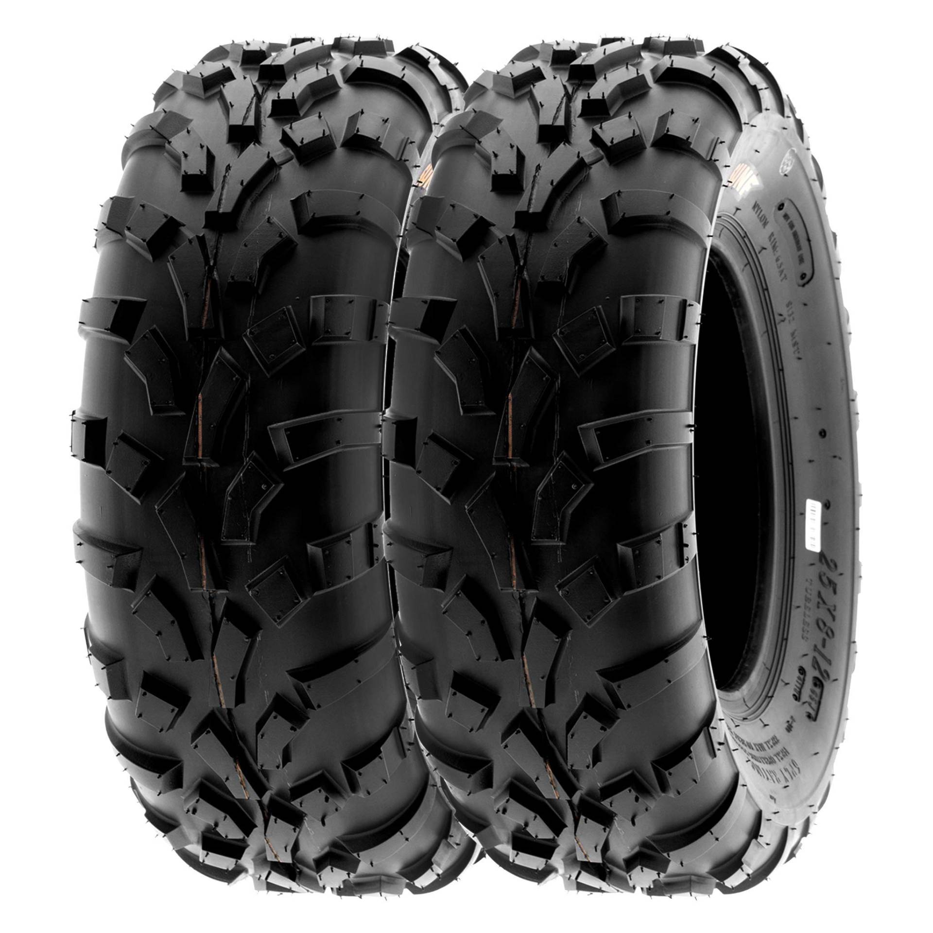 SunF A010 25x8-12 25x8x12 ATV UTV Reifen Geländereifen 6PR TL 65J E4 direktionale und knorrige Laufflächen, Satz von 2 Stück SunF A010 25x8-12 25x8x12 ATV UTV Reifen Geländereifen 6PR TL 65J E4 direktionale und knorrige Laufflächen, Satz von 2 Stück von SunF