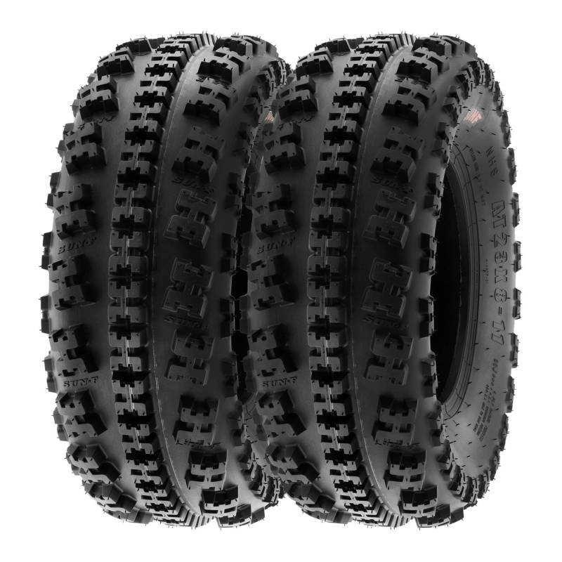 SunF A027 21x7-10 21x7x10 XC ATV UTV Quad Reifen Sportreifen Stollenreifen 6PR TL 30J E4, Satz von 2 Stück von SunF