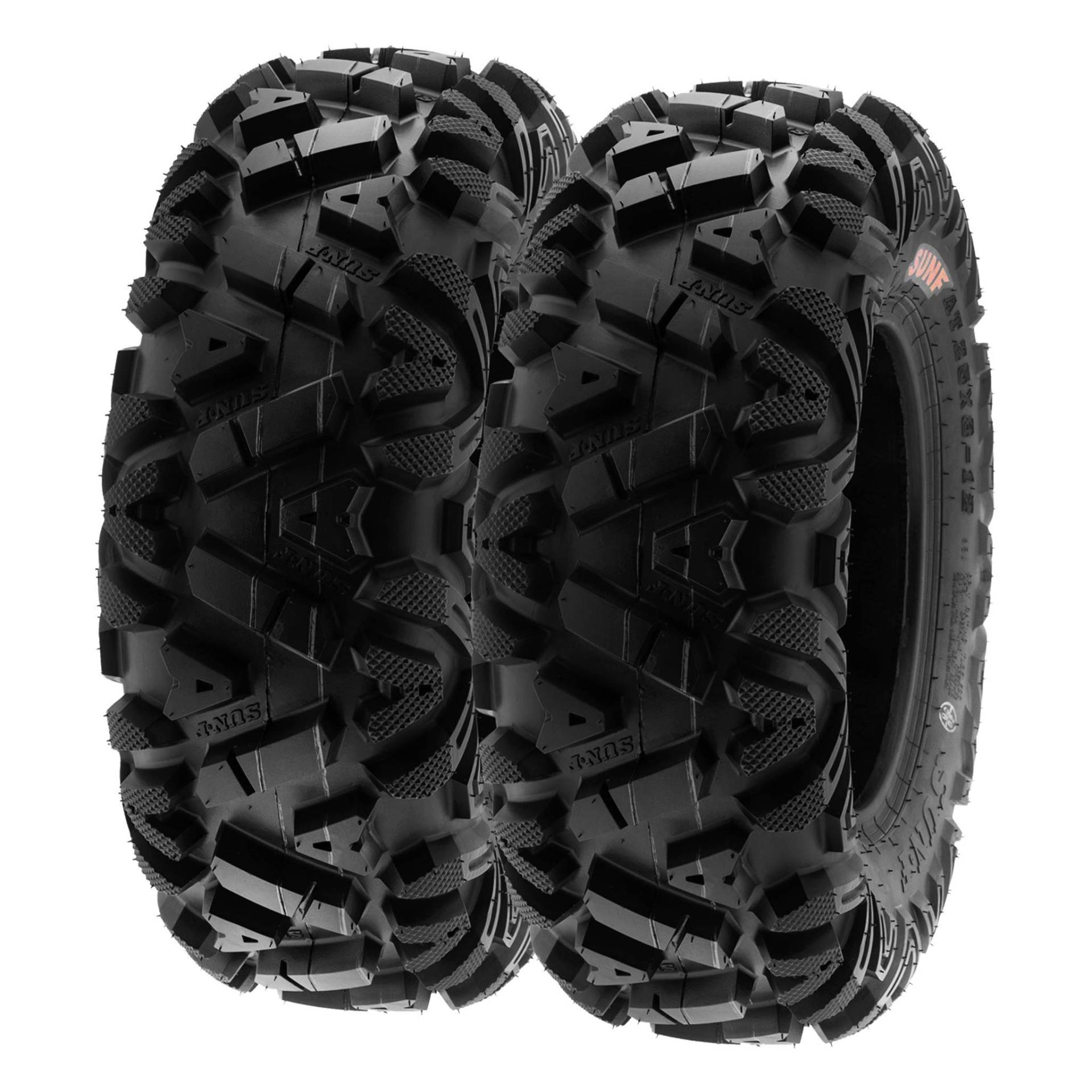 SunF A033 25x8-12 25x8x12 Quad ATV UTV SxS Reifen POWER I All-Terrain Geländebereifung 6PR TL 65J E4, Satz von 2 Stück von SunF