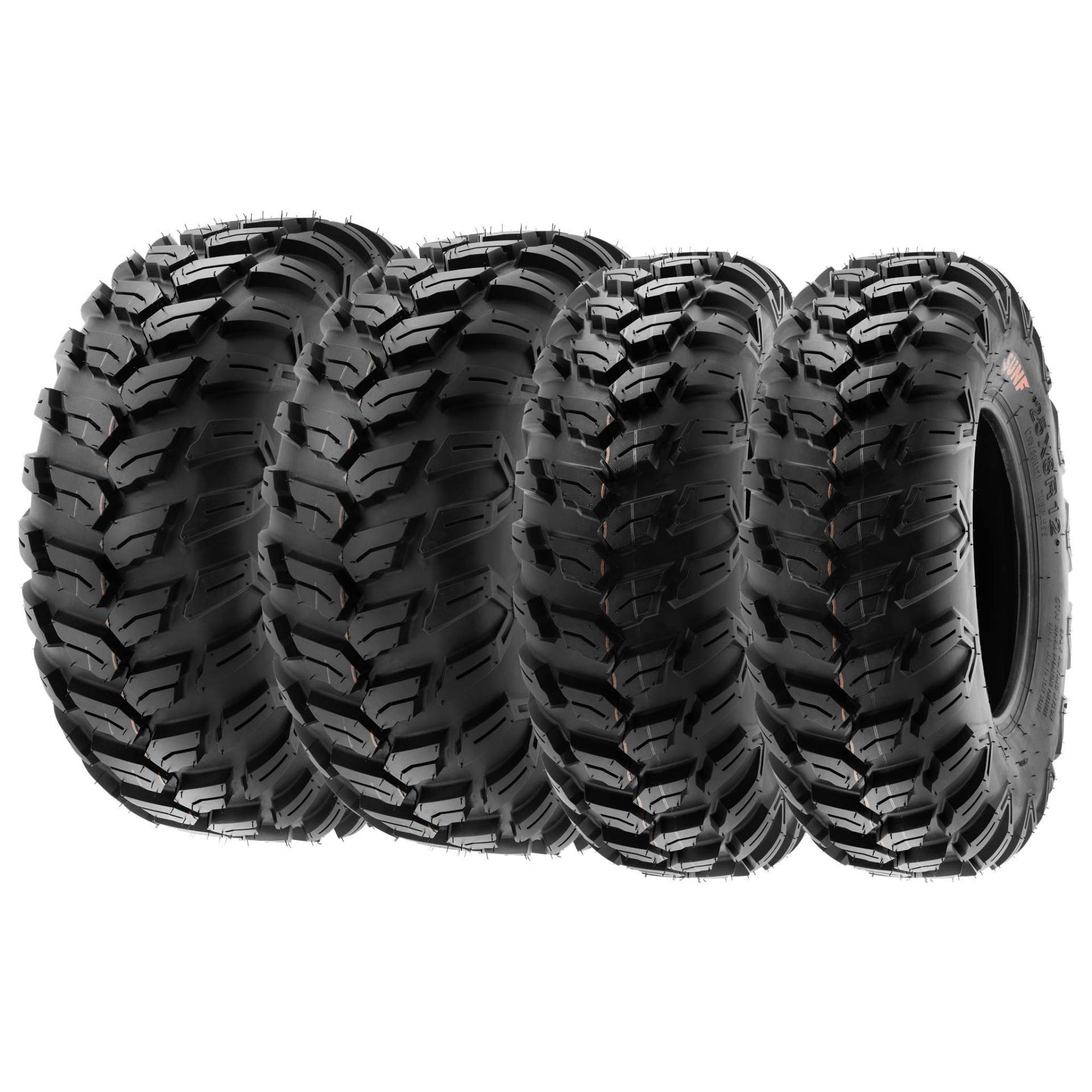 SunF A043 25x8-12 & 25x10-12 Sport-Performance XC ATV UTV Quad Reifen Gelände Radialreifen 6PR TL 63N E4, Satz von 4 Stück SunF A043 25x8-12 & 25x10-12 Sport-Performance XC ATV UTV Quad Reifen Gelände Radialreifen 6PR TL 63N E4, Satz von 4 Stück von SunF