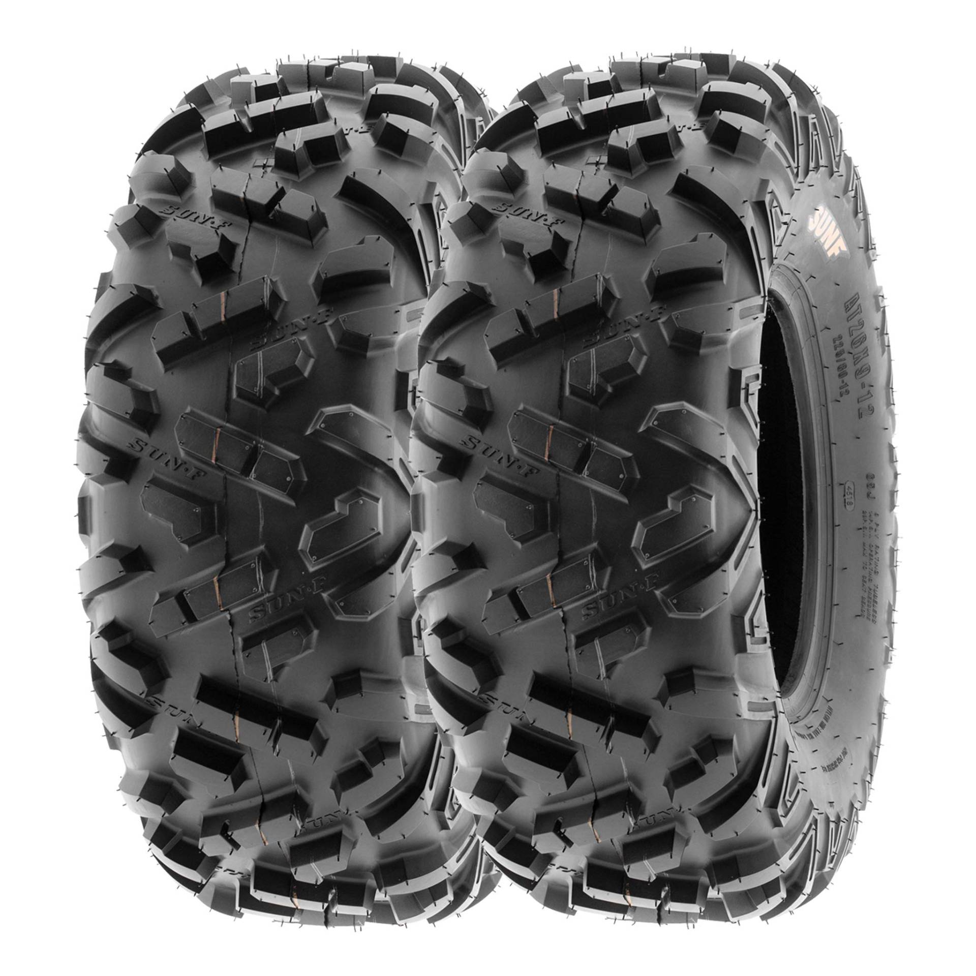 SunF A051 21x7-10 21x7x10 Power.II AT All-Terrain Reifen ATV UTV Geländereifen 6PR TL 30J, Satz von 2 Stück von SunF