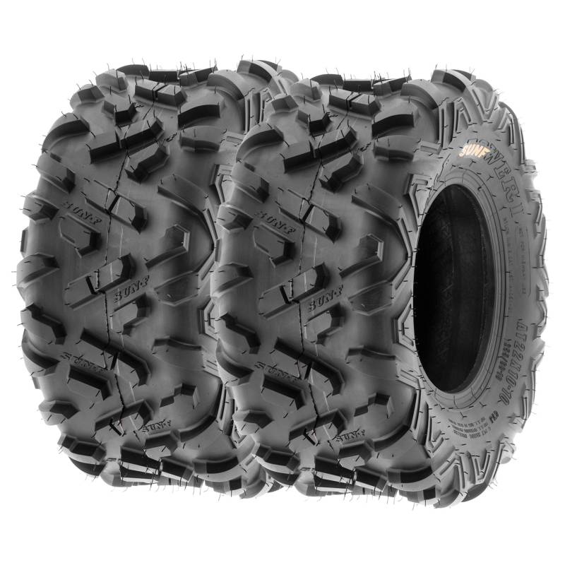 SunF A051 22x10-10 22x10x10 Power.II AT All-Terrain Reifen ATV UTV Geländereifen 6PR TL 47J, Satz von 2 Stück von SunF