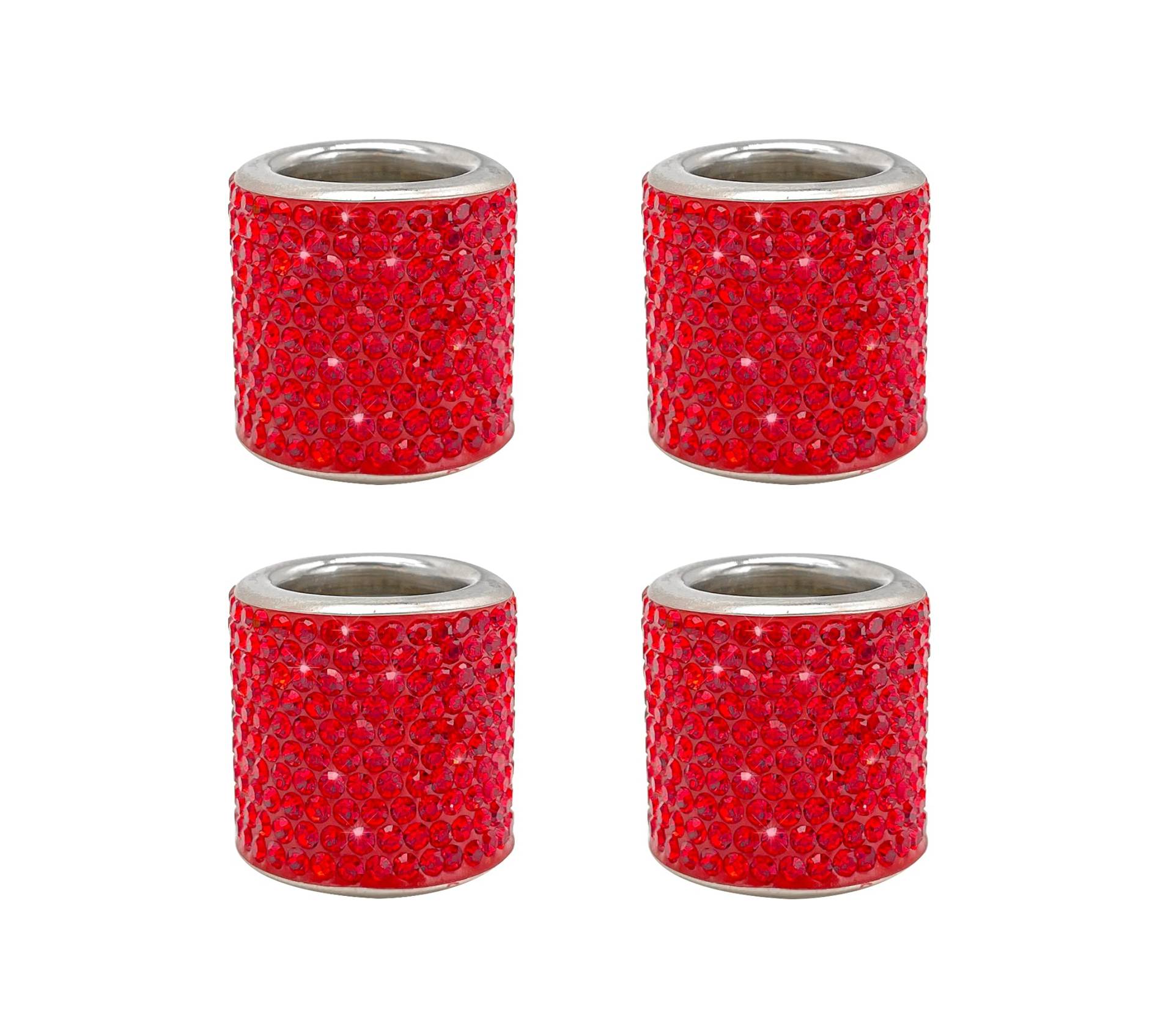 4 Pcs Auto Kopfstütze Kopfstützen Halsbänder Ringe Persönlichkeit Bling Strass Autositz Kopfstütze Auto Innen Dekoration Zubehör Rot von SundayZaZa