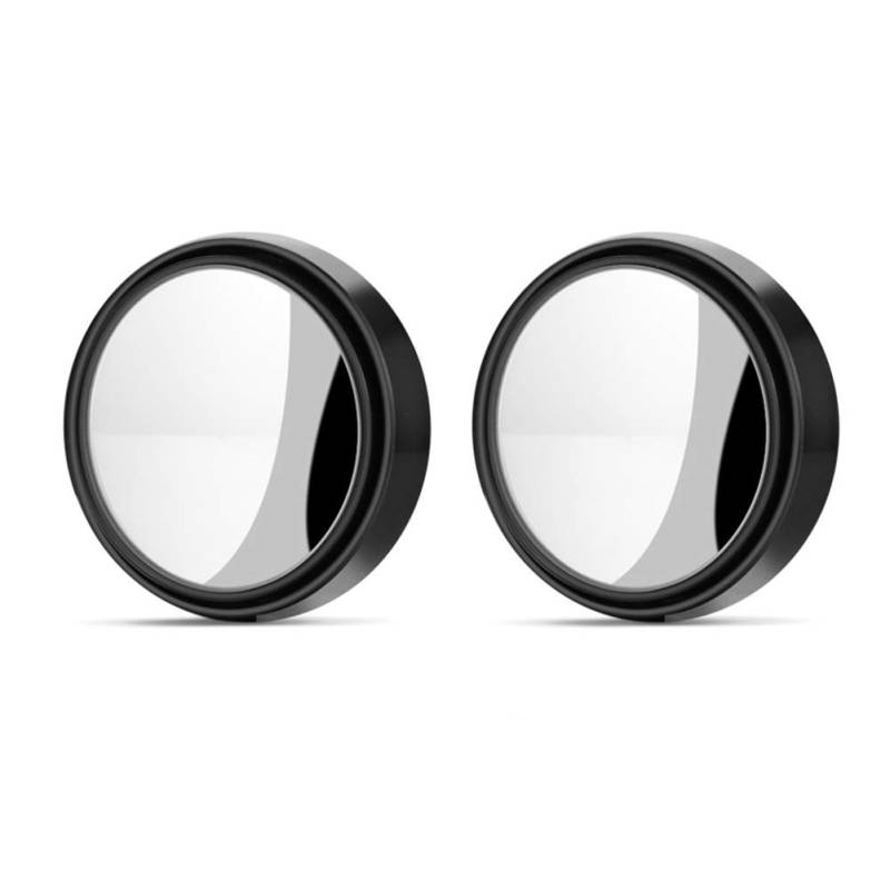 Innenspiegel 360 Grad Drehbares Auto Kleiner Runder Spiegel Rückspiegel Auto Mit Großem Sichtfeld Rückspiegel Toter Winkel Spiegel Black,one size von Sunfauo