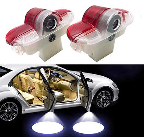 Duleutgnu 2 Stück LED Autotür Türbeleuchtung Einstiegsbeleuchtung Projektor Bodenleuchte KFZ Willkommen Umfeldbeleuchtung Einstiegslicht Logo Lampe Ambientebeleuchtung von Duleutgnu