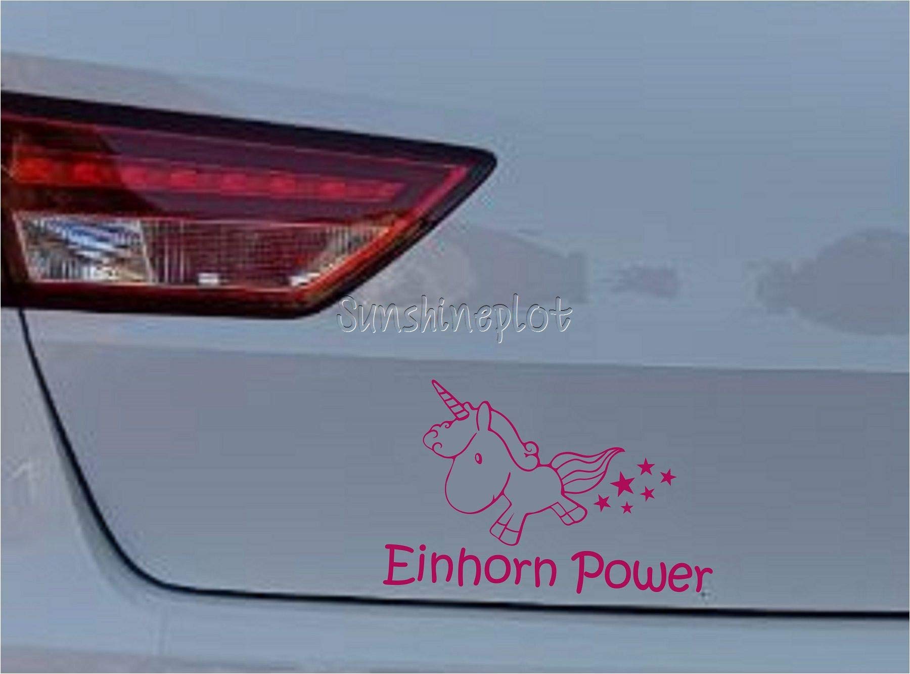 Aufkleber Einhorn Power (Pink) von Sunshineplot