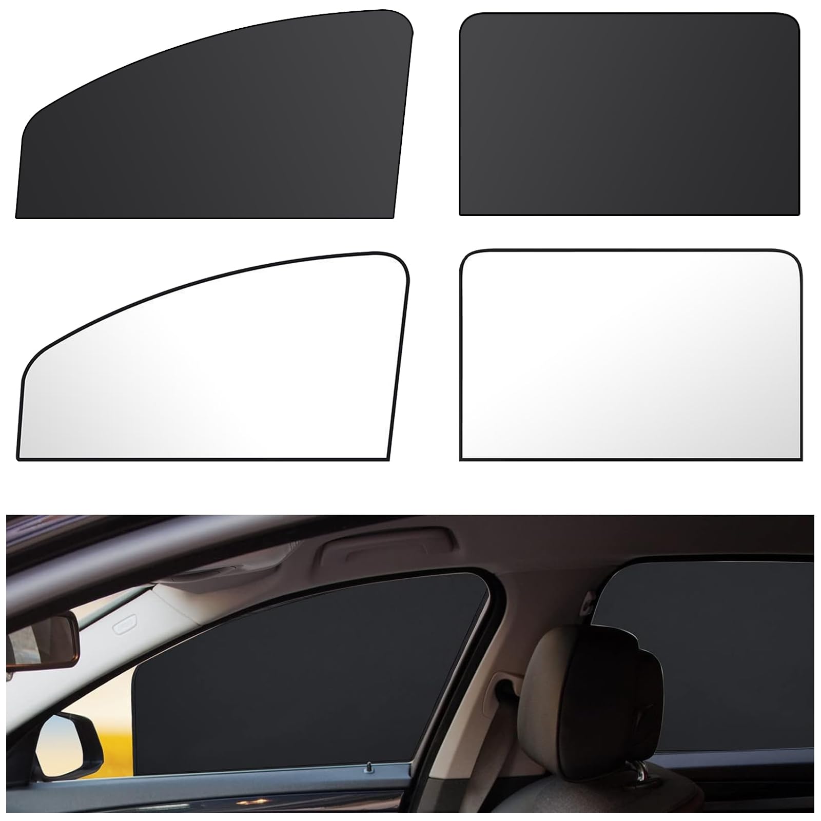 4 Stück Sonnenschutz Auto Baby, Universal Magnetisch Sonnenschutz Vorhang für Auto mit UV Schutz, Reflektierende Hitzeschutz für Kinder Baby Erwachsene Haustiere, Persönliche Privatsphäre 4 Stück Sonnenschutz Auto Baby, Universal Magnetisch Sonnenschutz Vorhang für Auto mit UV Schutz, Reflektierende Hitzeschutz für Kinder Baby Erwachsene Haustiere, Persönliche Privatsphäre von Sunshinestar