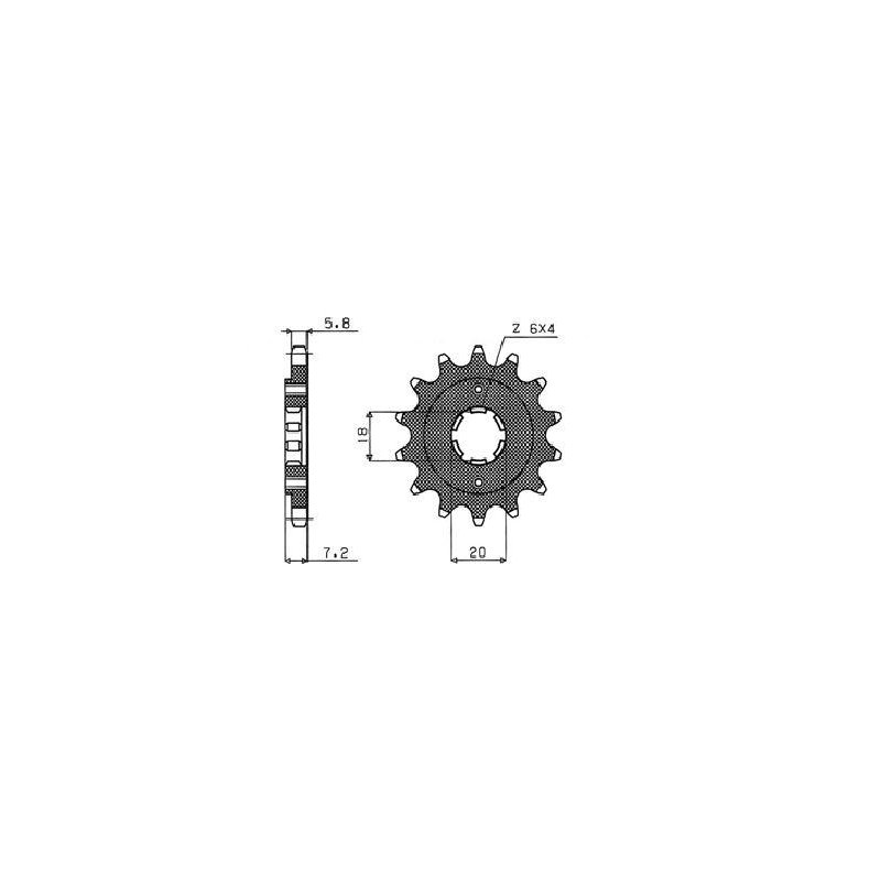 Ritzel 520 14T 39014 von Sunstar Sprockets