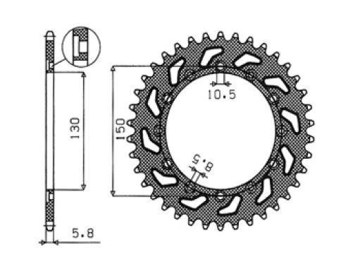 SUNSTAR SPROCKETS Rear Sprocket 520 46T Steel von Sunstar Sprockets