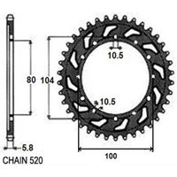 Kettenrad hinten SUNSTAR SUNR1-3356-42 von Sunstar