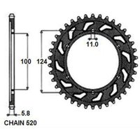 Kettenrad hinten SUNSTAR SUNR1-3435-47 von Sunstar