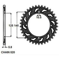 Kettenrad hinten SUNSTAR SUNR1-3538-39 von Sunstar