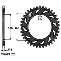 Kettenrad SUNSTAR SUNR1-3631-45 von Sunstar