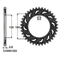 Kettenrad hinten SUNSTAR SUNR1-3637-46 von Sunstar