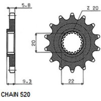 Ritzel SUNSTAR SUNF3B0-13 von Sunstar