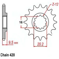 Ritzel SUNSTAR SUNF110-14 von Sunstar