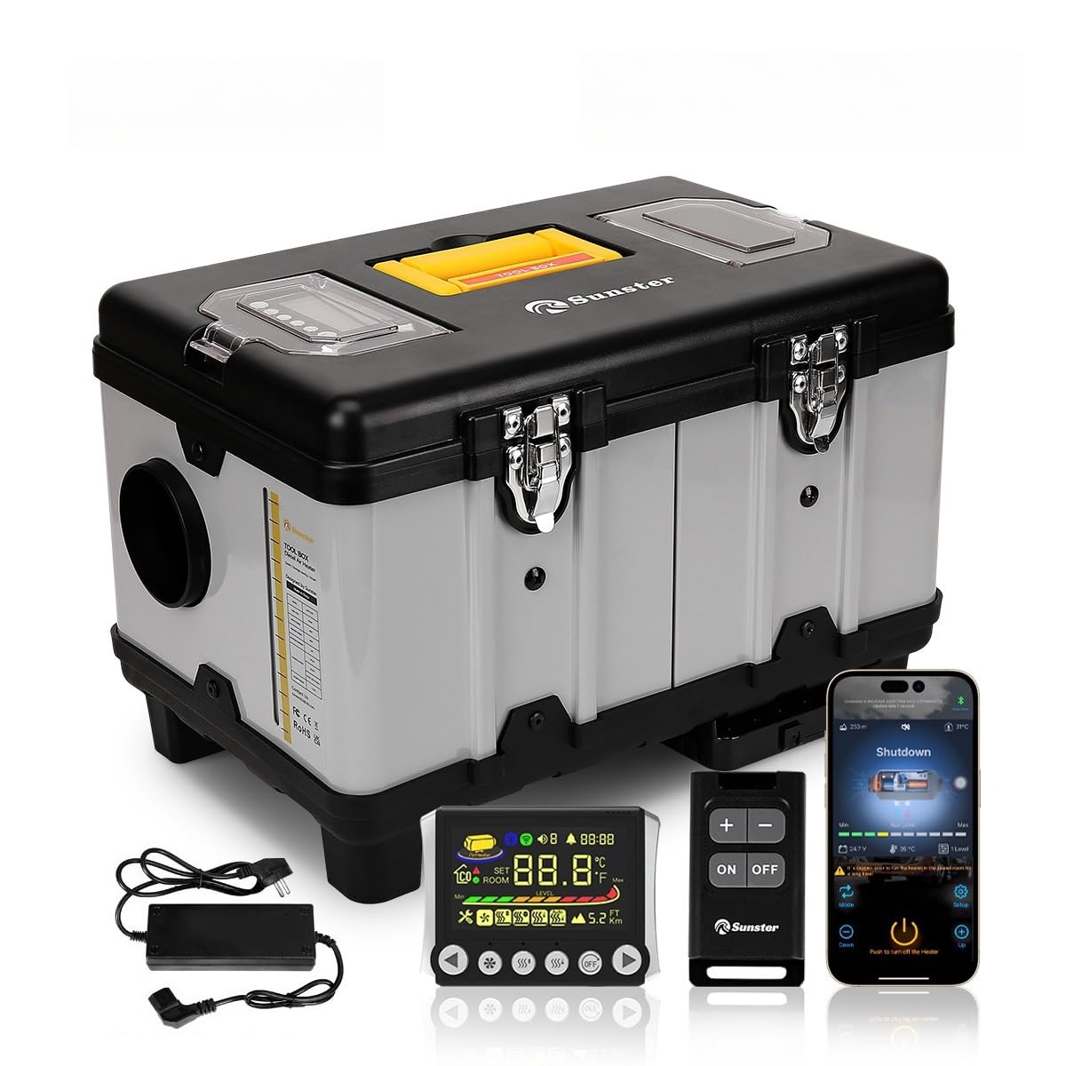 8KW 12V&24V&110-240V Dieselheizung, Diesel-Luftheizung All-in-One mit Fernbedienung & LCD-Bildschirm, Schnelles Aufheizen, Geringe Geräuschentwicklung, Tragbare Dieselheizung für LKW, Transporter 8KW 12V&24V&110-240V Dieselheizung, Diesel-Luftheizung All-in-One mit Fernbedienung & LCD-Bildschirm, Schnelles Aufheizen, Geringe Geräuschentwicklung, Tragbare Dieselheizung für LKW, Transporter von Sunster