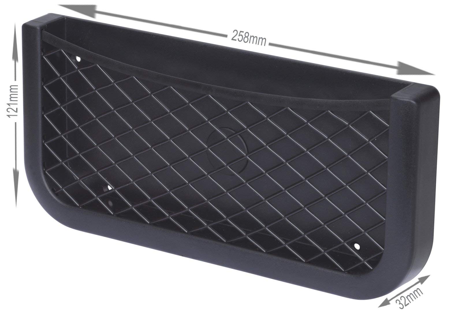 Sunstop Ablagenetz ,fach zum kleben oder schrauben für Fahrzeuge, Boot, Camper, Wohnwagen, Schrank sowie Innenräume, Universell Einsetzbar (L = 258x121x32mm) von Sunstop