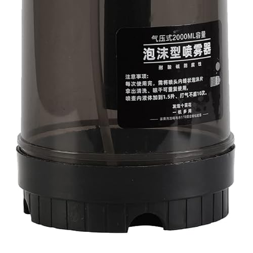 2L -Schaumsprühgerät mit Einem Verdickten Griff Dual -Modus -Schalter HDPE -Druckauto -Waschsprüche für die Verwendung von Gartenarbeit zu Hause (Schwarz und Grau) von Sunydog