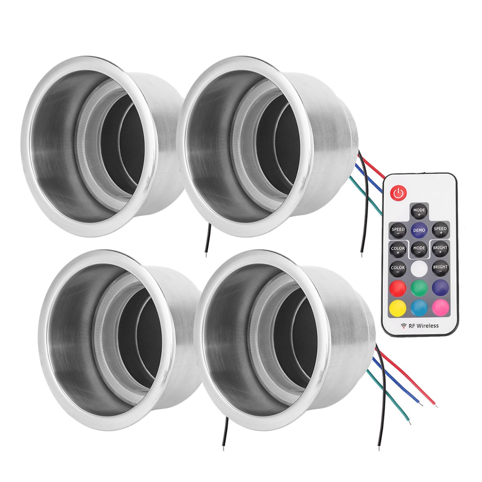 304 Edelstahl -LED -Tassenhalter, RGB -Cup -Halter mit Fernbedienung, Anti -Slip -Design für Marine -Wohnmobile, Schönes und Praktisches Accessoire von Sunydog