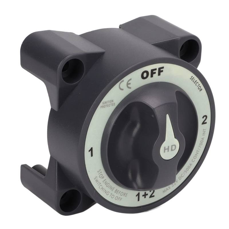 500A Marine Battery Cut Off Switch Schwerleistungs -Batterieschalter, Premium -ABS -Material mit Make vor Break -, IP66 Wasserdicht, für Wohnmobile oder Boot Geeignet, Ideal für von Sunydog