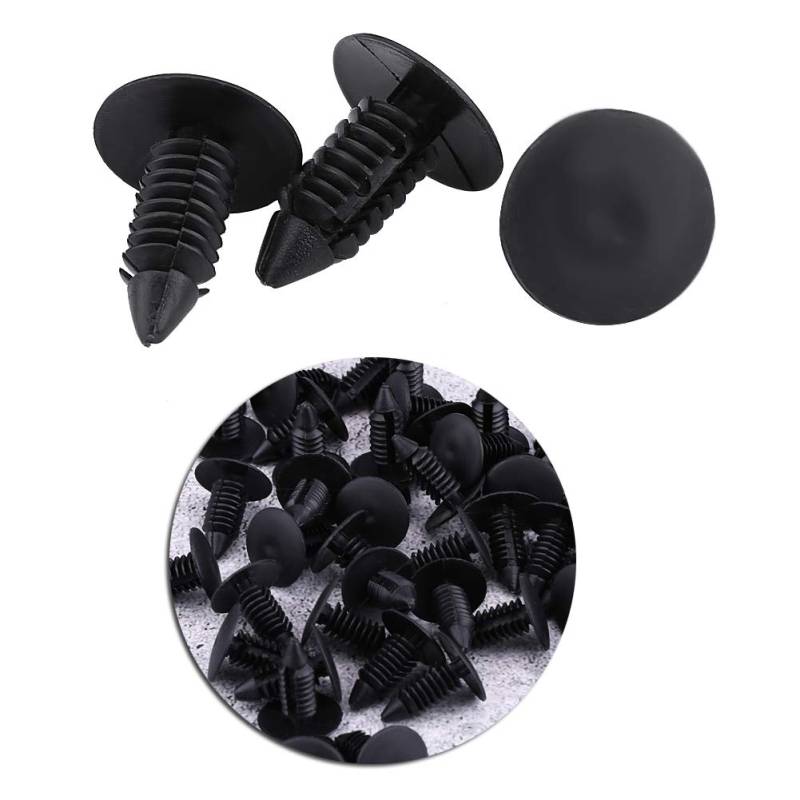 50pcs Auto Stoßstange Plastikkernnetzfesterner -Halter - Schwarz, Robuste und Wirtschaftliche Universelle Passform für Fahrzeugtorten, Ideal für Seitenröcke, Stoßstangen, von Sunydog