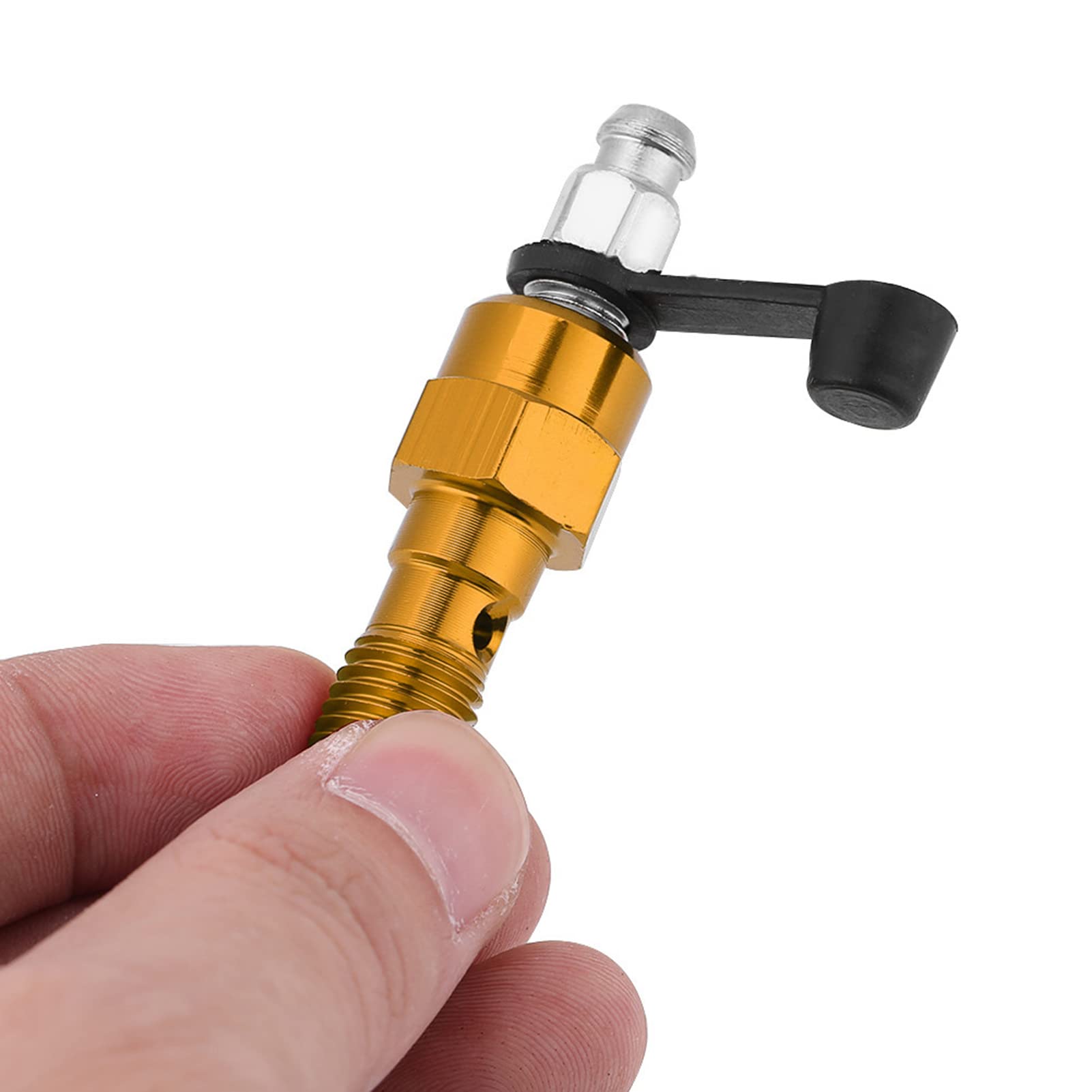 M10x1.0mm Banjo -Bolzenblutsschraube, Motorradbremssattelwippel mit Staubkappe, Hochwertiges Aluminium, Einfache Installation, Universelle Ausstattung (Gold) von Sunydog