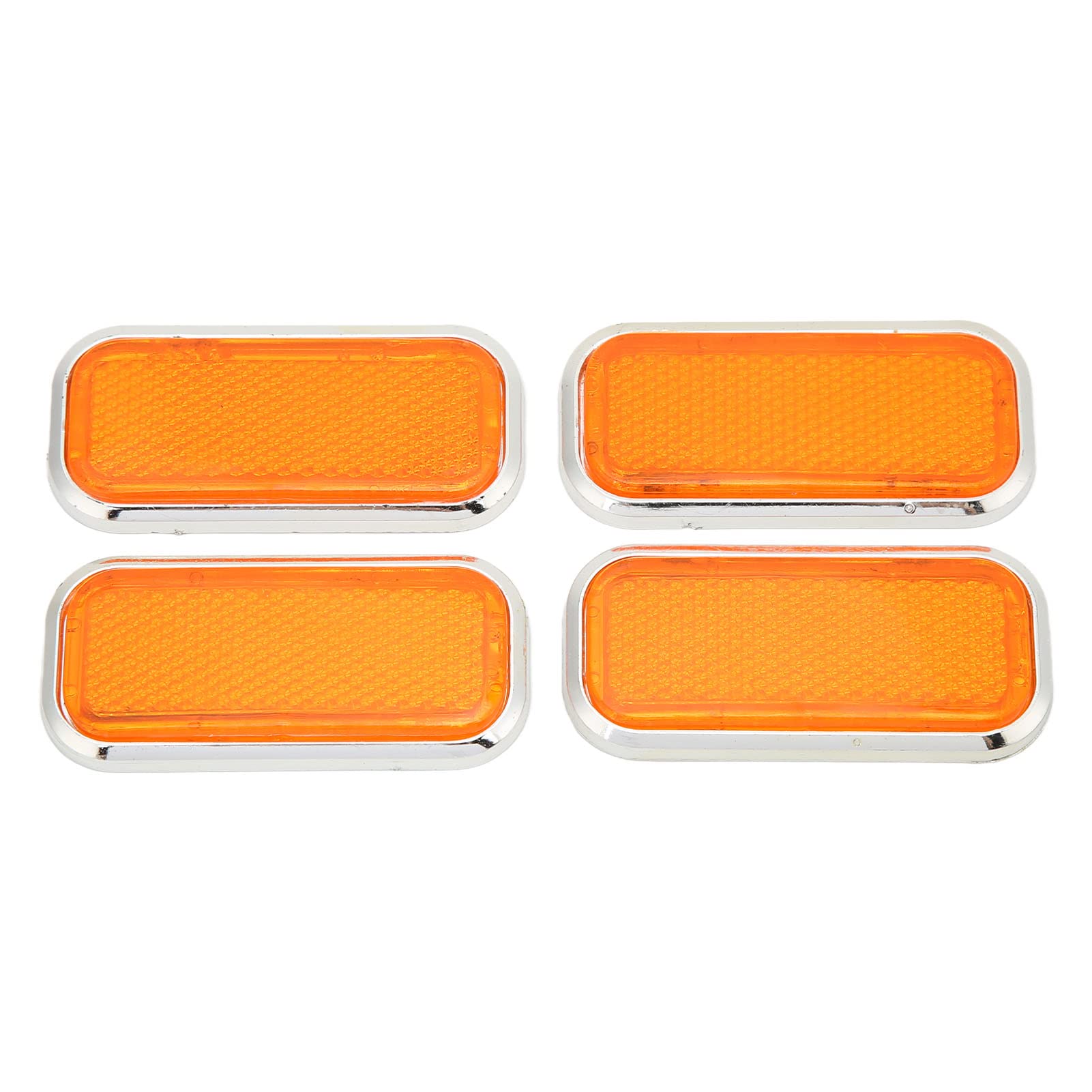 Reflektierender Aufkleber, Rechteckiger Reflektor, Robustes Reflektierendes Sicherheits-ABS mit Superreflektierender Wirkung, Alarm für Auto und Motorrad (Orange elektroplieren) von Sunydog