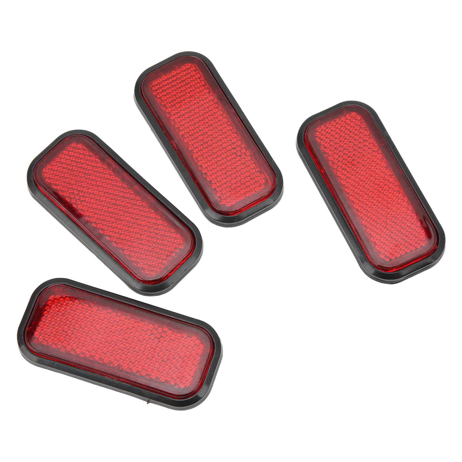 Reflektierender Aufkleber, Rechteckiger Reflektor, Robustes Reflektierendes Sicherheits-ABS mit Superreflektierender Wirkung, Alarm für Auto und Motorrad (Rot) von Sunydog