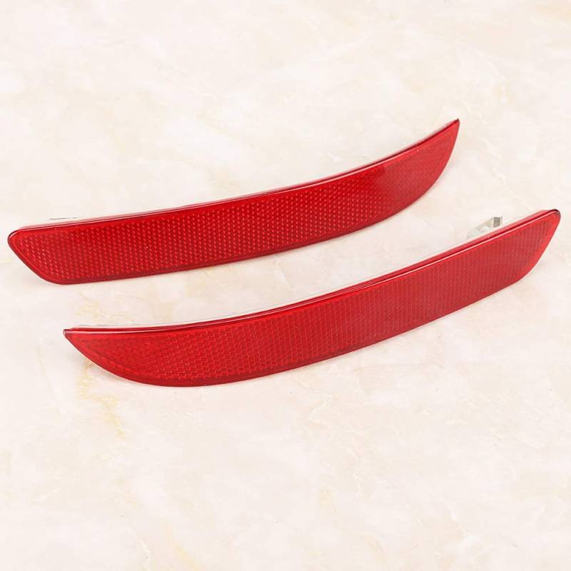 Rot, Hintere Stoßfängerreflektorzubehör OE 63217158949, Hochwertiges ABS-Material, Robust und Robust, Feine Verarbeitung, Weastresistente, Unfeindliche, (Das letztere Paar von Sunydog