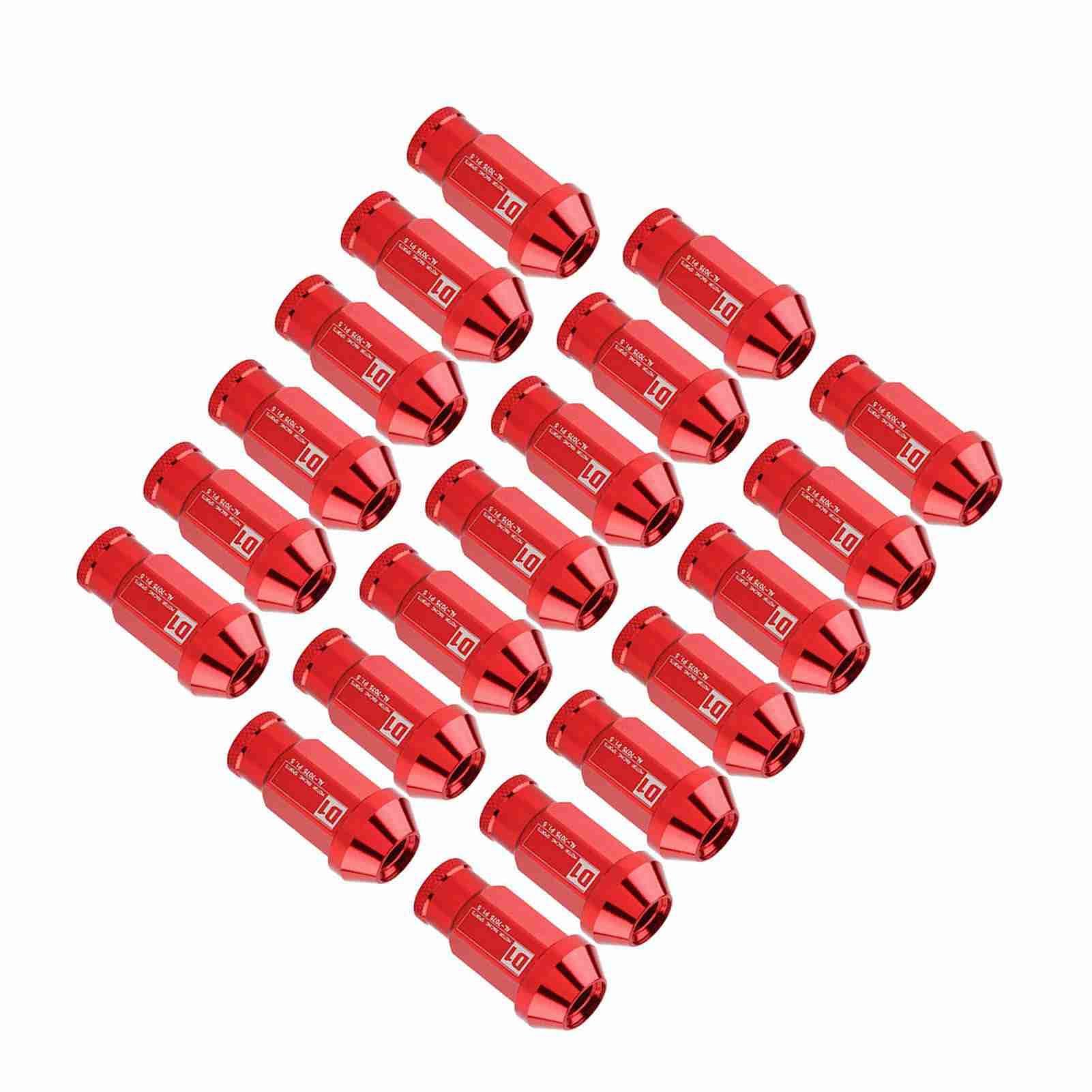 Ultra-Lightweight-Rennradschraube mit Hoher Dichte Aluminium 30% Stärkerer Kühldekoration Professionelle Installation Empfohlene M12X1.5-Radmutter für Mitubishi mit SGMW (Rot) von Sunydog